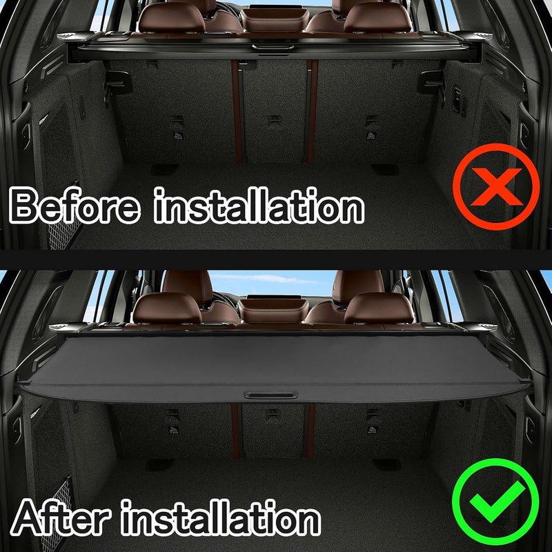 Sze Cargo Cover for 2018-2023 2024 BMW X3 Accessories Retractable Trunk Cover Black Rear Trunk Security Cover Shielding Shade Waterproof-New Upgrade - Image 5